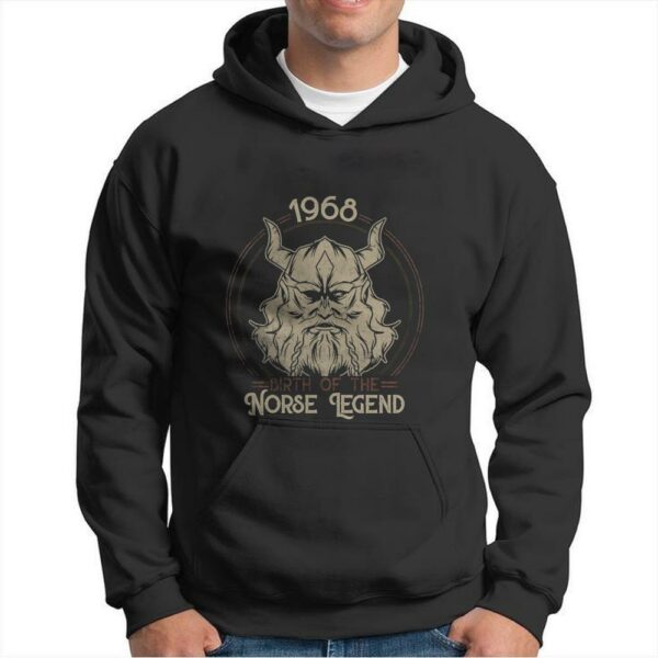 1968 Birth Of The Norse Legend Viking 56th Birthday T Shirt 2