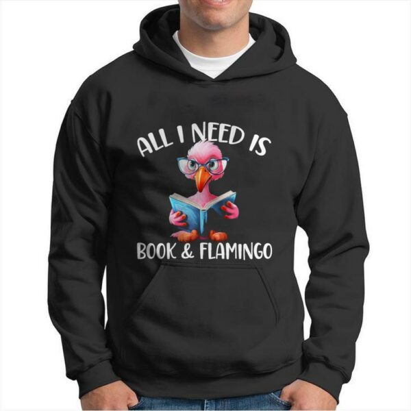 Flamingo Reading a Book, Books Lover Funny Flamingo Book