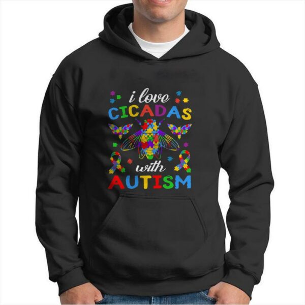 I love Cicadas with Autism Awareness Cicadoidea Concert 2024 Shirt 2