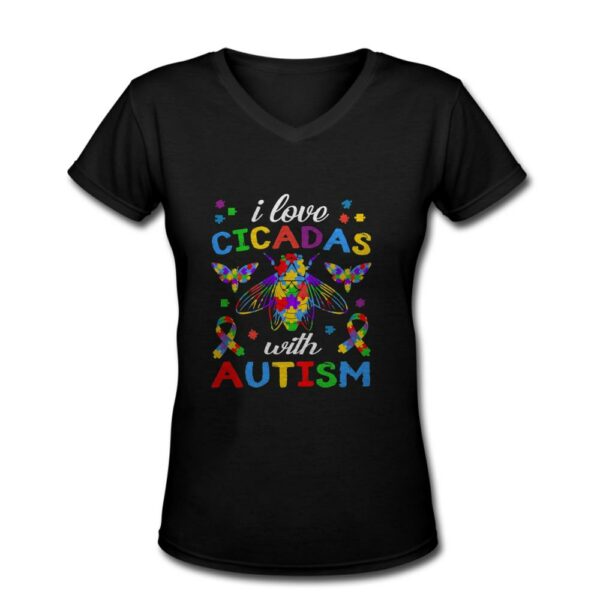 I love Cicadas with Autism Awareness Cicadoidea Concert 2024 Shirt 3