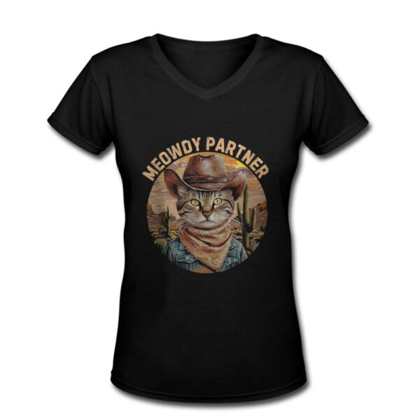 Meowdy Partner Cat Cowboy Hat Howdy Funny Country Western Shirt 3