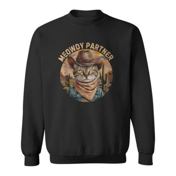 Meowdy Partner Cat Cowboy Hat Howdy Funny Country Western Shirt 4