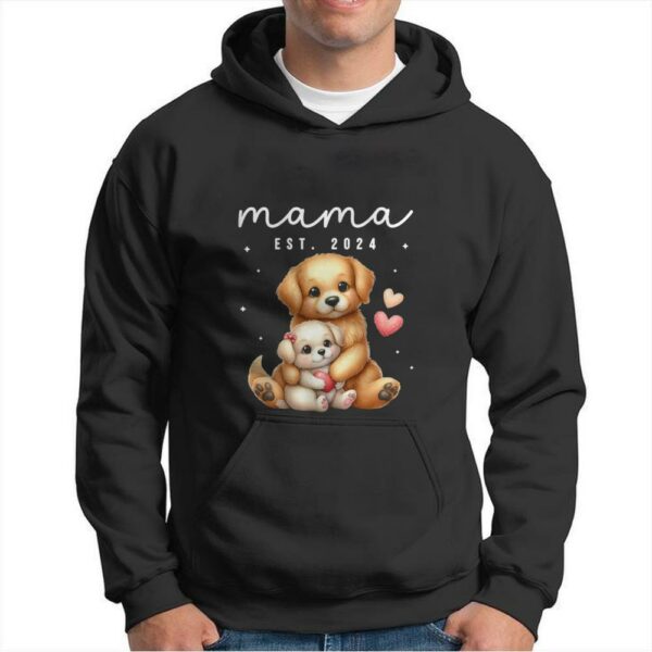 Mom Established 2024 New Mama Dog Mom Pregnancy Announcement Shirt 2