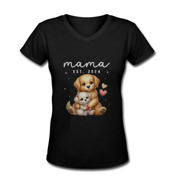 Mom Established 2024 New Mama Dog Mom Pregnancy Announcement Shirt 3